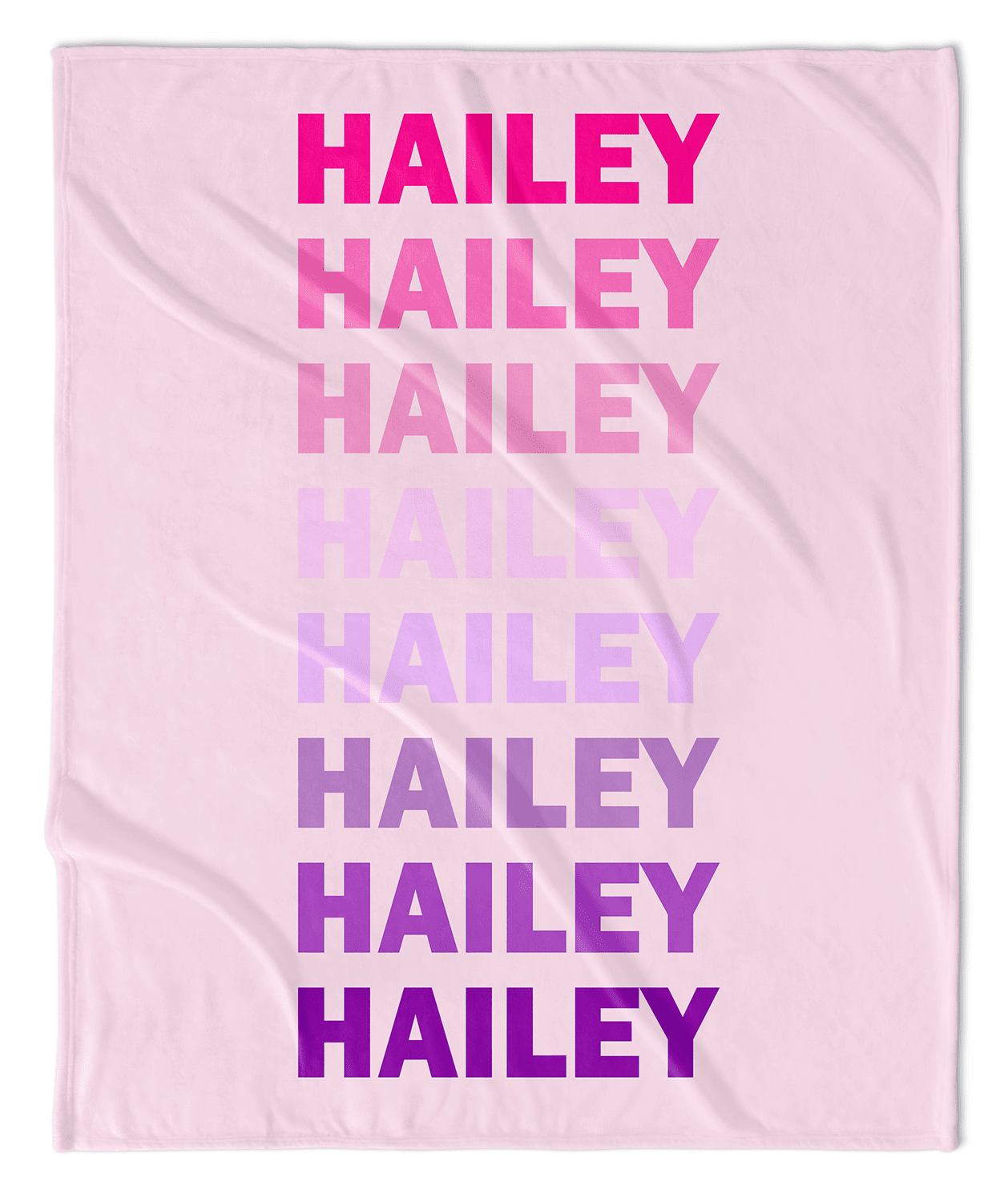 LISTED NAME PERSONALIZED BLANKET- 2 TONE PINK/PURPLE