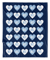 Blue & White KC Hearts Blanket