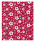 Red/Black/Gray Flower Power Football Blanket