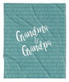GRANDPARENT DUO + GRANDKIDS FAMILY THROW BLANKET