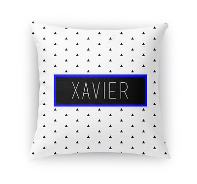 BLACK AND WHITE TRIANGLE PERSONALIZED THROW PILLOW (COVER ONLY)