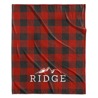 ADVENTURE MOUNTAINS MODERN PERSONALIZED NAME BLANKET