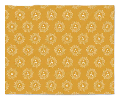 H3xHB Sunburst Monogram Swaddle Blanket