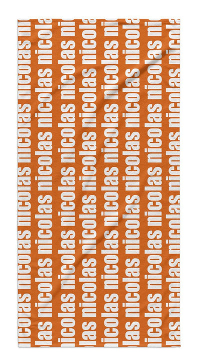FATHER'S DAY PERSONALIZED REPEAT BEACH TOWEL - BOLD