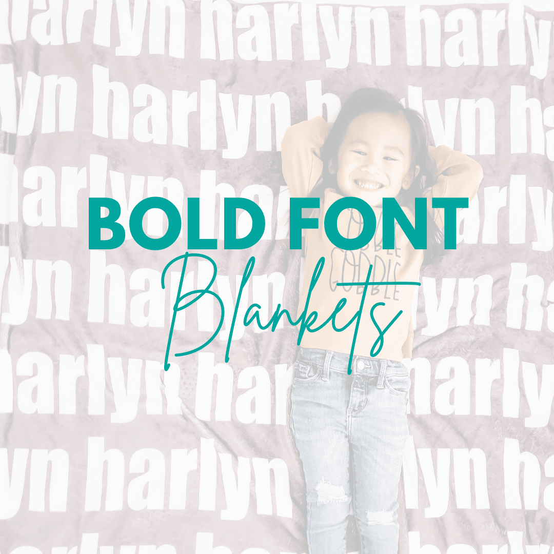 Bold Font Blankets