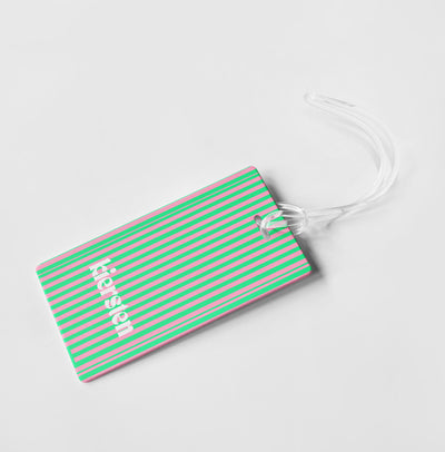 CABANA STRIPE PERSONALIZED BAG / LUGGAGE TAG