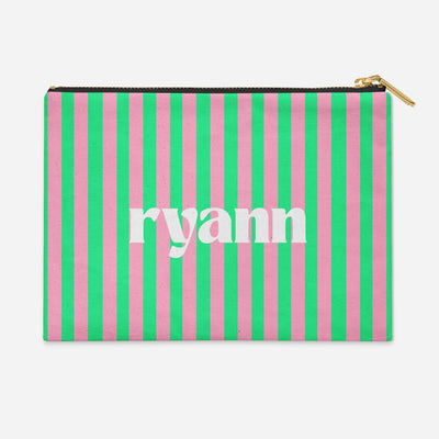 PERSONALIZED ACCESSORY BAG FLAT – CABANA STRIPE