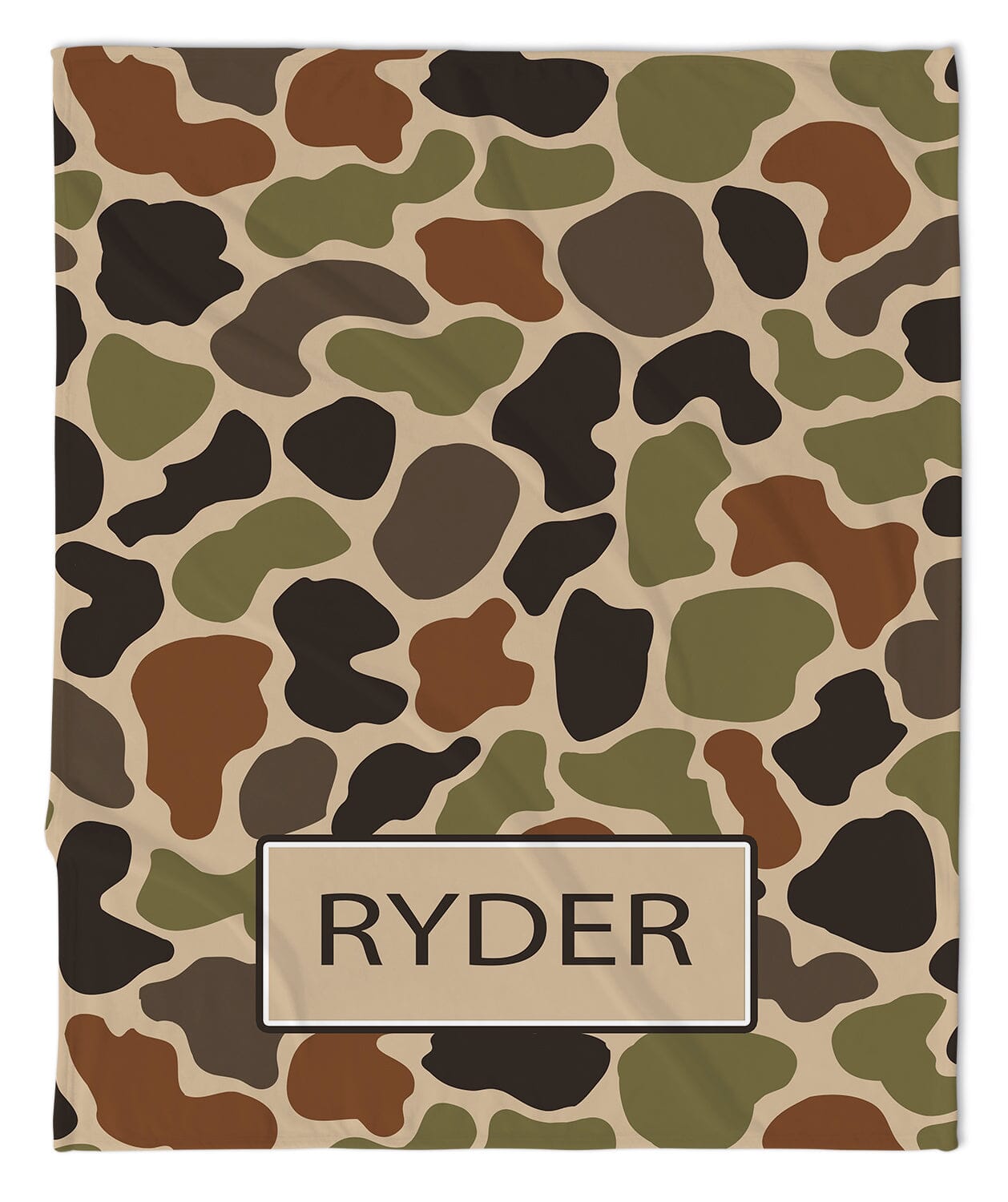 VINTAGE CAMO PERSONALIZED BLANKET