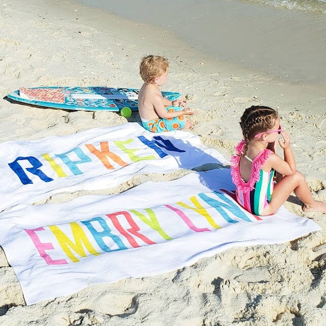 RAINBOW LETTERS PERSONALIZED PREMIUM TOWEL