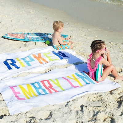RAINBOW LETTERS PERSONALIZED PREMIUM TOWEL