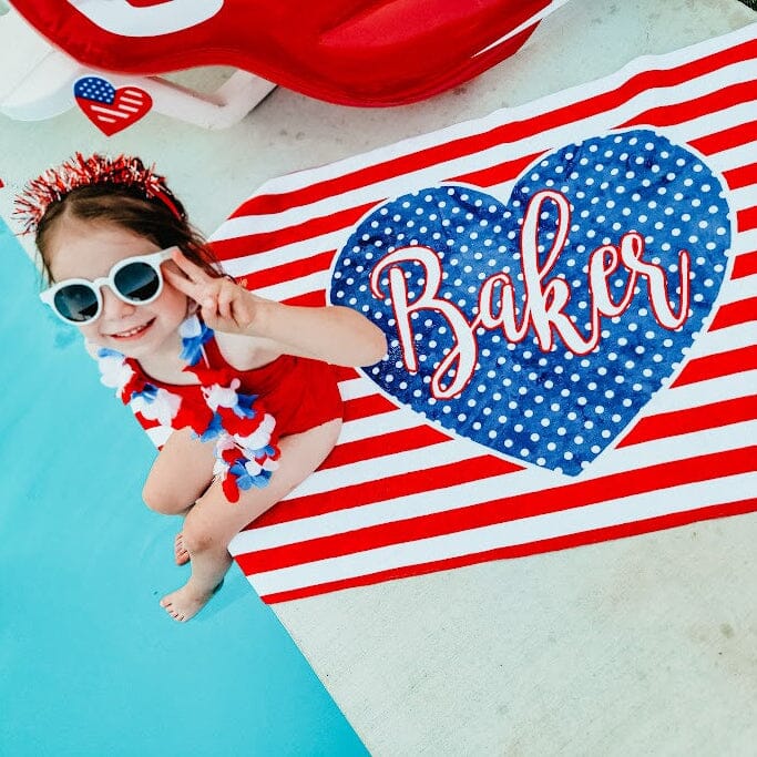 PERSONALIZED AMERICA  PREMIUM BEACH TOWEL