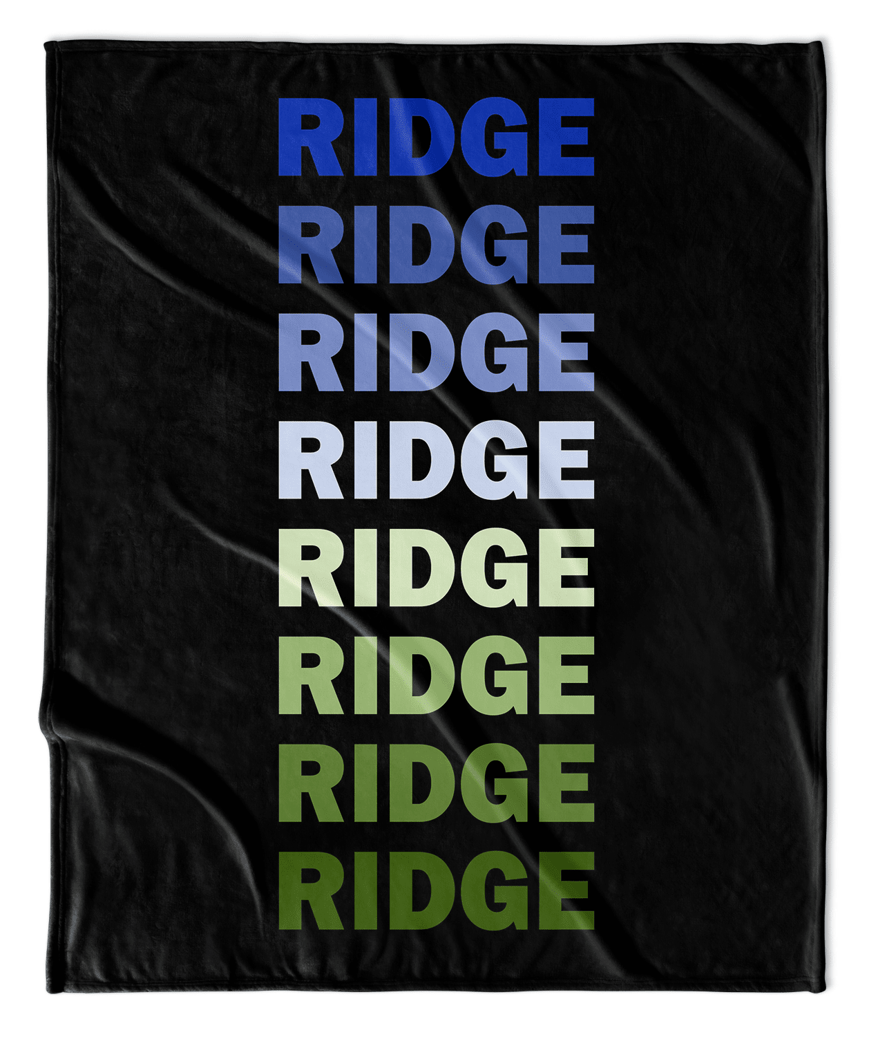 LISTED NAME PERSONALIZED BLANKET- 2 TONE BLUE/GREEN