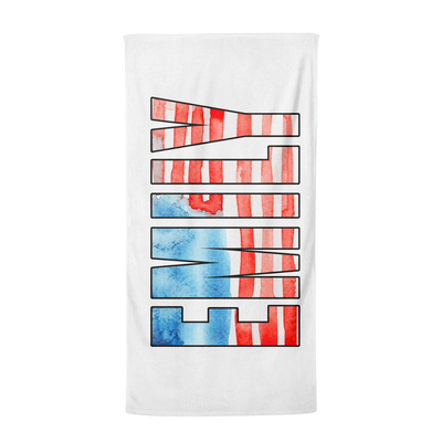 PERSONALIZED FLAG NAME PREMIUM TOWEL
