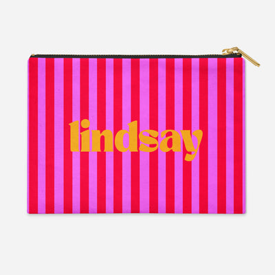 PERSONALIZED ACCESSORY BAG FLAT – CABANA STRIPE