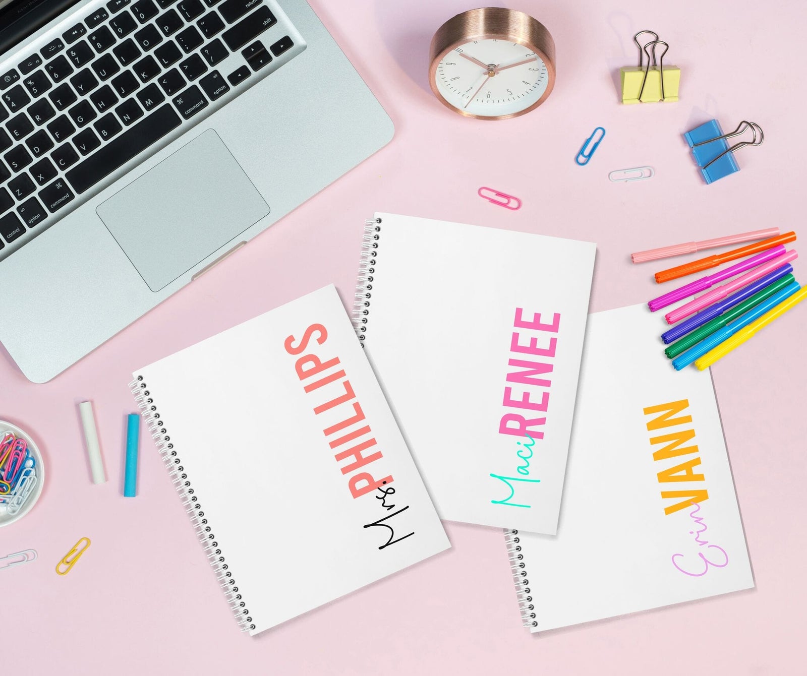 FONT DUO PERSONALIZED SPIRAL NOTEBOOK