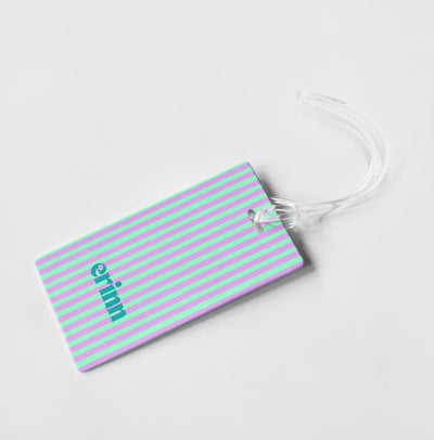 CABANA STRIPE PERSONALIZED BAG / LUGGAGE TAG