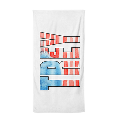 PERSONALIZED FLAG NAME PREMIUM TOWEL