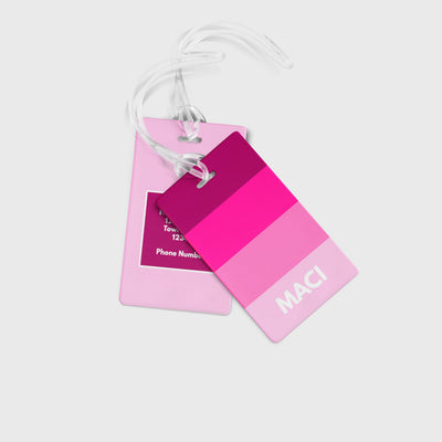 STACKED STRIPLE PERSONALIZED BAG / LUGGAGE TAG