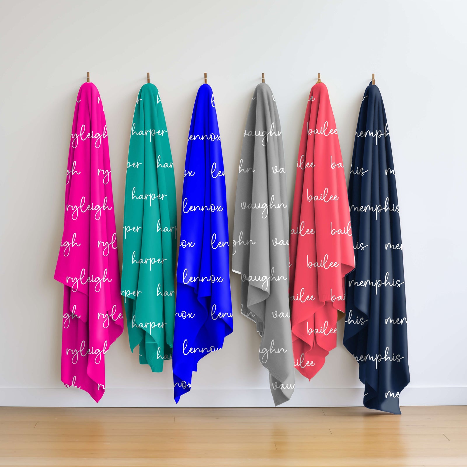 Personalized Name Blanket - Script (ALL COLOR OPTIONS)