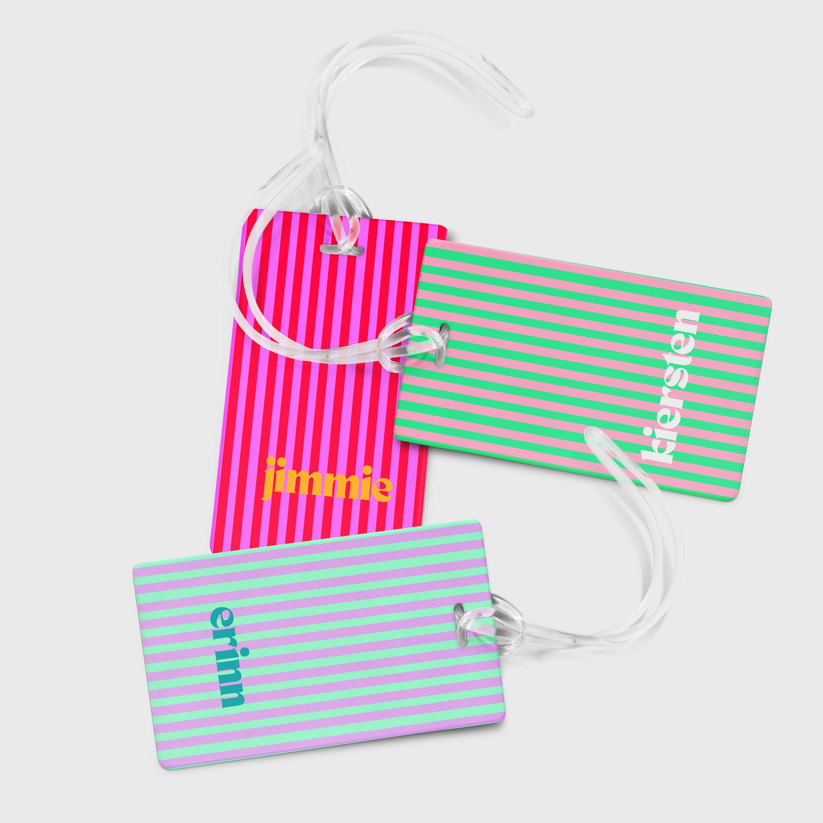 CABANA STRIPE PERSONALIZED BAG / LUGGAGE TAG