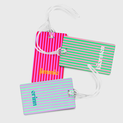 CABANA STRIPE PERSONALIZED BAG / LUGGAGE TAG