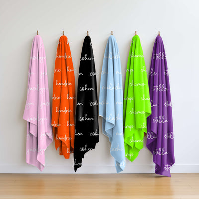 Personalized Name Blanket - Script (ALL COLOR OPTIONS)