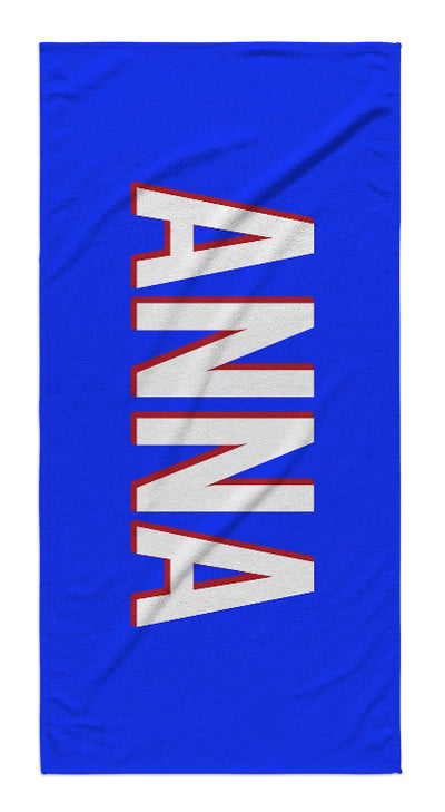 PERSONALIZED SHADOW LETTERS PATRIOTIC PREMIUM TOWEL