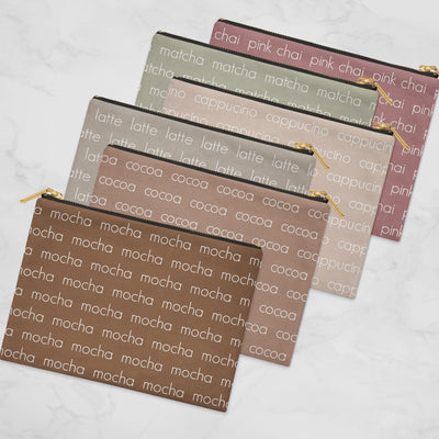 PERSONALIZED ACCESSORY BAG FLAT – LIGHT (COZY CAFE COLLECTION)