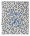Kansas City Blue Leopard Blanket