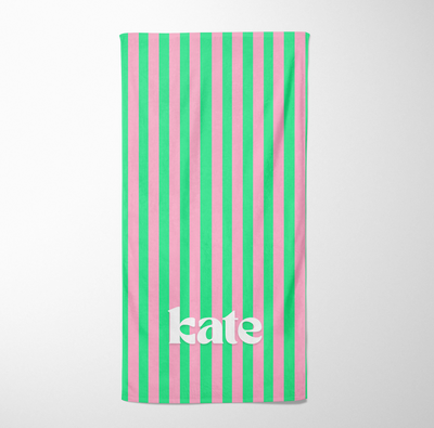 CABANA STRIPE PERSONALIZED PREMIUM TOWEL