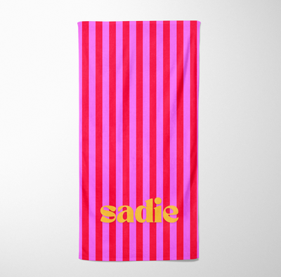 CABANA STRIPE PERSONALIZED PREMIUM TOWEL