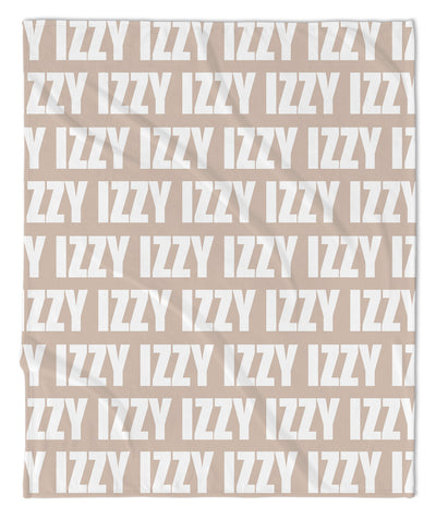 PERSONALIZED NAME BLANKET - BOLD (COZY CAFE COLOR OPTIONS)