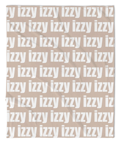 PERSONALIZED NAME BLANKET - BOLD (COZY CAFE COLOR OPTIONS)