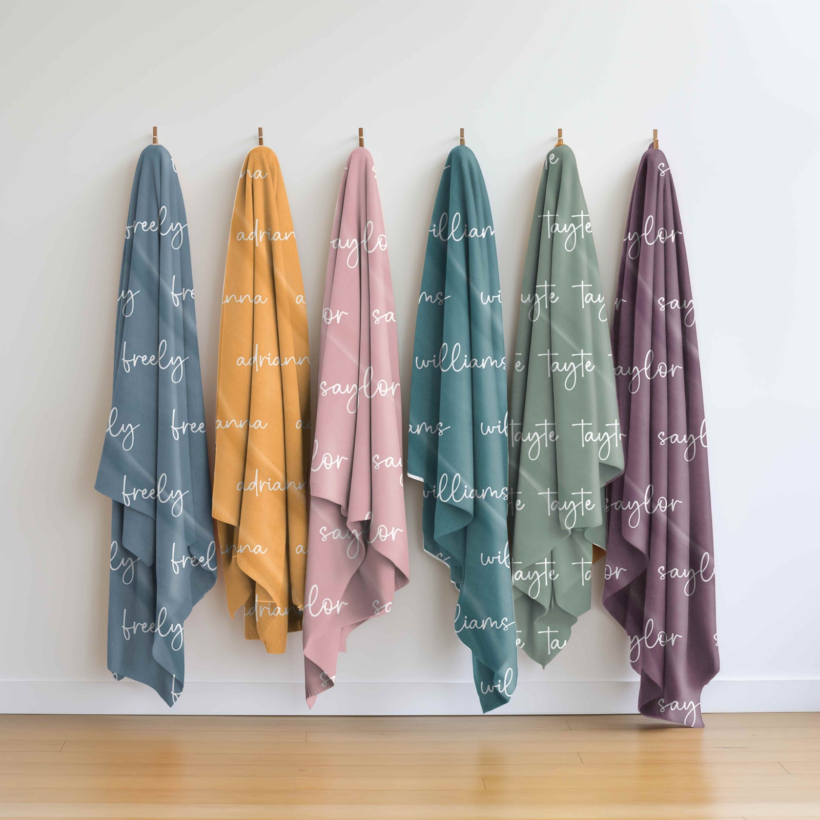 Personalized Name Blanket - Script (JEWEL TONE COLOR OPTIONS)