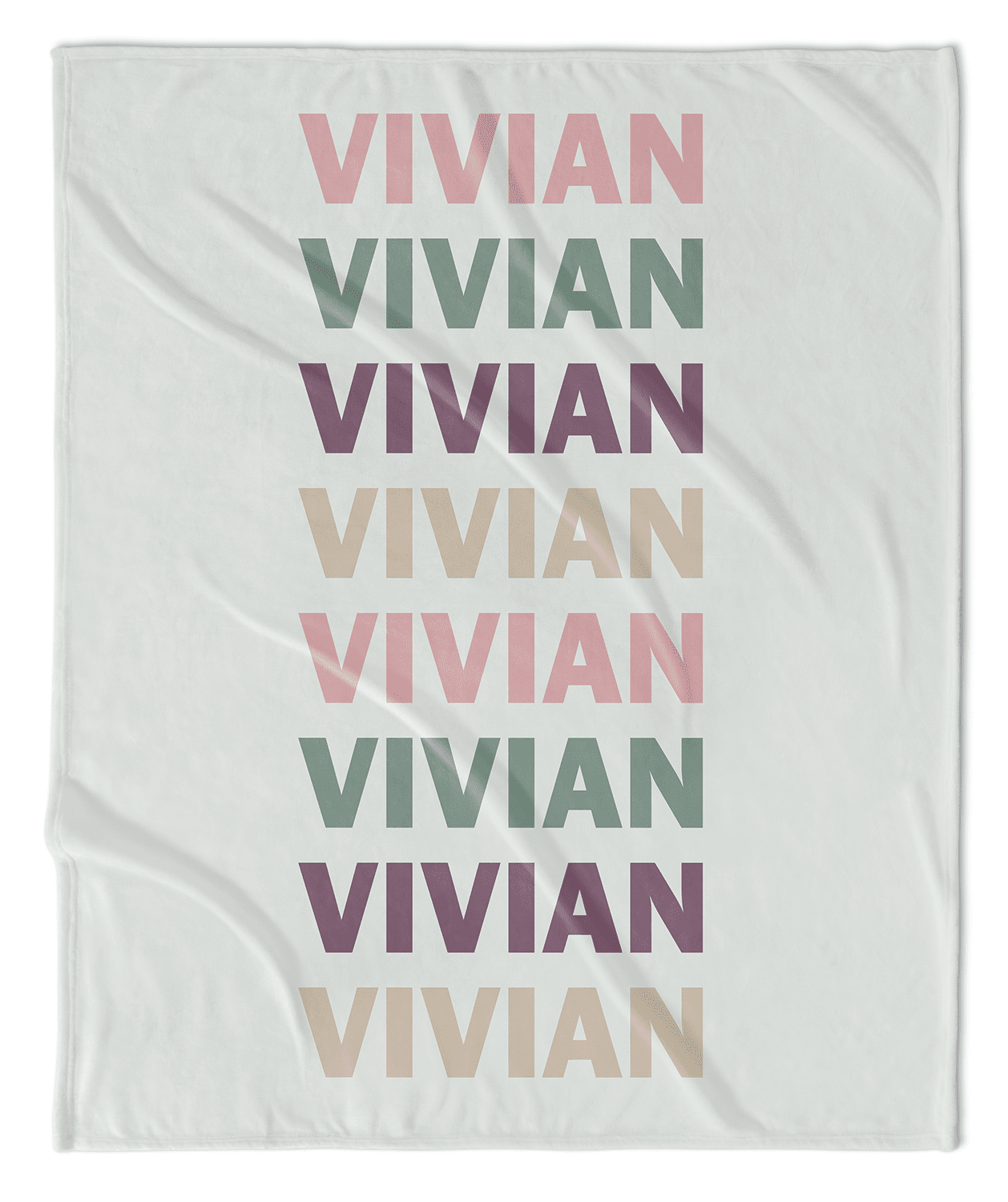 LIST NAME PERSONALIZED BLANKET- GIRL MUTED