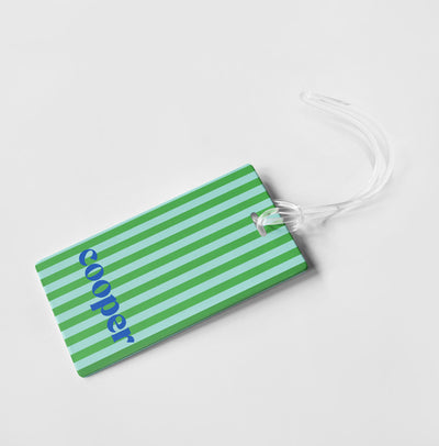 CABANA STRIPE PERSONALIZED BAG / LUGGAGE TAG