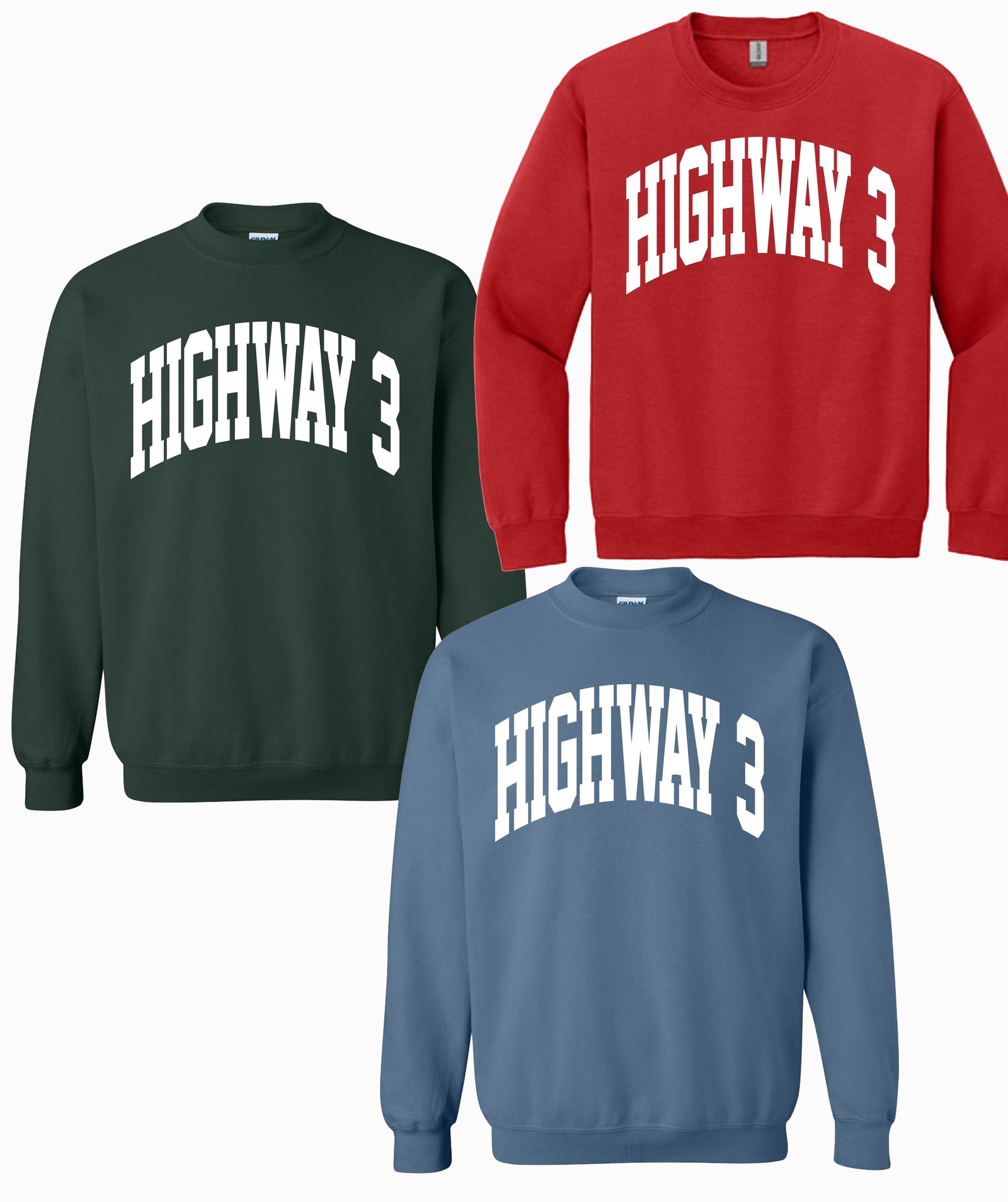 Highway 3 Logo Fall Crewneck Sweatshirt