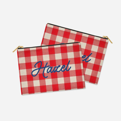 PERSONALIZED ACCESSORY BAG FLAT – CHECKER PATRIOTIC
