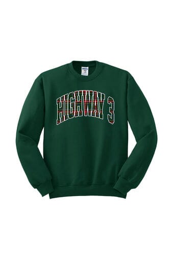 Highway 3 Tartan Plaid - Crewneck Sweatshirt