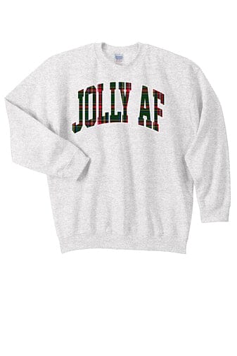 Holiday Humor Graphic Plaid Crewneck Sweatshirt