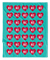Teal & Red KC Hearts Blanket