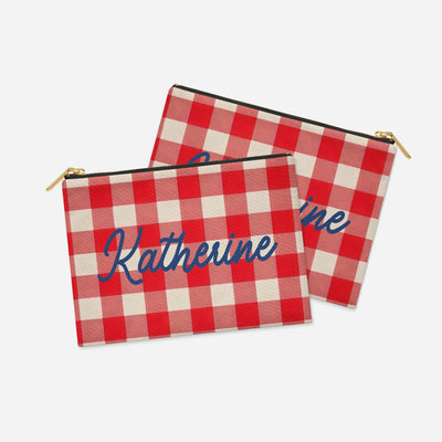 PERSONALIZED ACCESSORY BAG FLAT – CHECKER PATRIOTIC