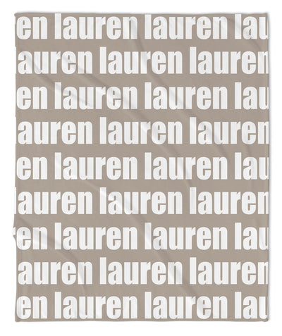 PERSONALIZED NAME BLANKET - BOLD (COZY CAFE COLOR OPTIONS)