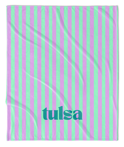 CABANA STRIPE PERSONALIZED BLANKET