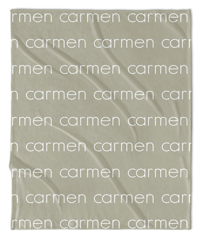 PERSONALIZED NAME BLANKET - LIGHT (COZY CAFE COLOR OPTIONS)