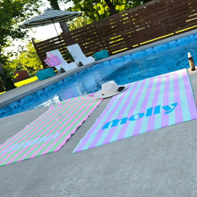 CABANA STRIPE PERSONALIZED PREMIUM TOWEL
