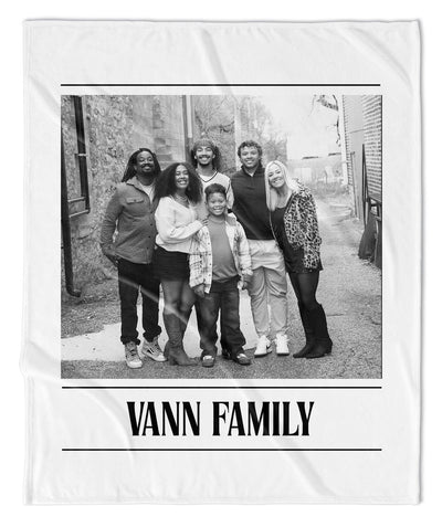 Black & White Personalized Photo Blanket