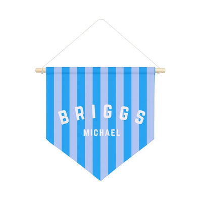 Striped Name Pennant Shield Wall Hanging