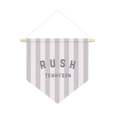 Striped Name Pennant Shield Wall Hanging