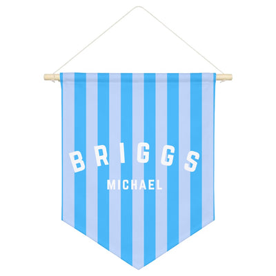 Striped Name Pennant Shield Wall Hanging